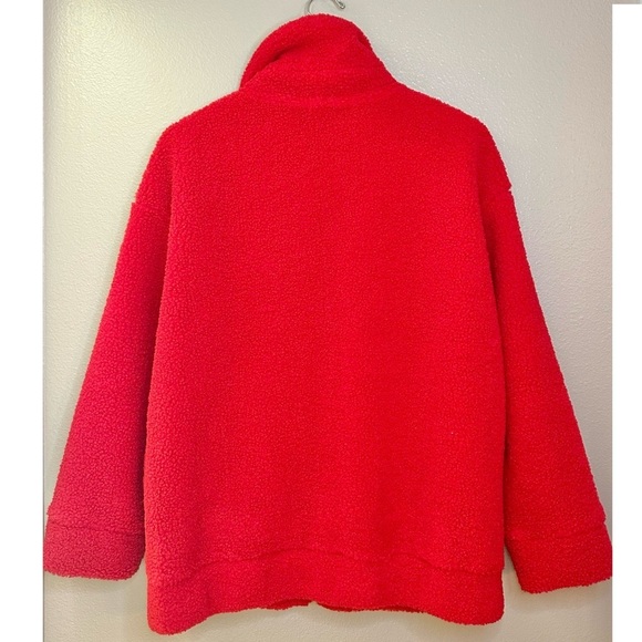 NWT Charlie Holiday Sommerset Teddy Sherpa Full Zip Jacket Red - Picture 8 of 10